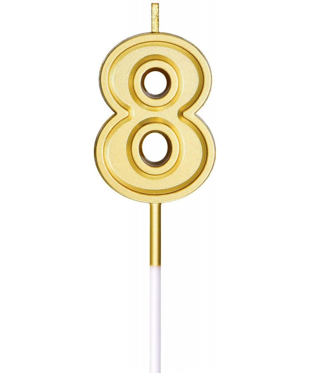 Birthday Candles Number Candles Gold Glitter Cake Topper Decoration Birthday Numeral Candles for Party Anniversary Kids Pets ...