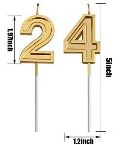 Birthday Candles Number Candles Gold Glitter Cake Topper Decoration Birthday Numeral Candles for Party Anniversary Kids Pets ...