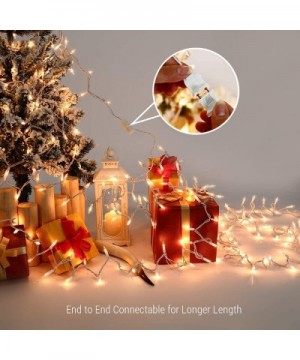 Warm White String Lights- 300 Count Incandescent Christmas Lights Mini String- 120V UL Certified Clear String Lights White Wi...