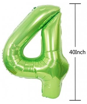 Dinosaur Confetti Latex Balloons and 4th Number Foil Balloons Kit 12 Inch Light Green White Marble with Ribbons Latex Balloon...