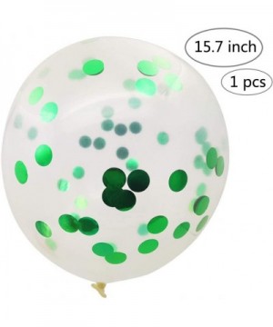 Dinosaur Confetti Latex Balloons and 4th Number Foil Balloons Kit 12 Inch Light Green White Marble with Ribbons Latex Balloon...