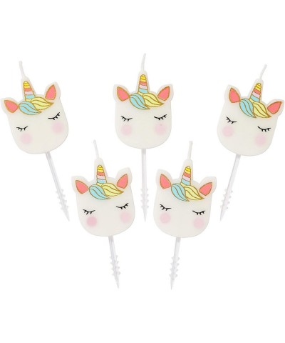 Shaped Candles 5Pk- Unicorn Party Supplies Birthdays- Baby- Bridal Shower- Wedding Decorations- One- Multicolor - CZ18RDW3M7I...