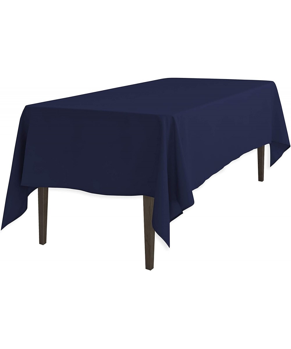 60 x 126-Inch Rectangular Polyester Tablecloth Navy Blue - CO119UM9XA3 $8.98 Tablecovers