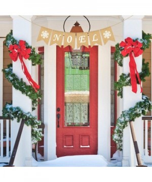 Noel Burlap Banner Merry Christmas Garland Bunting Mantel Fireplace Decoration - C8186MNWECC $4.99 Banners & Garlands