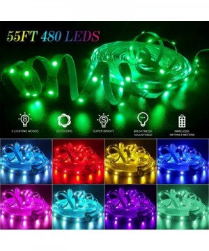 55ft/16M LED Strip Light RGB Soft Rope Lights 5050 SMD 480 LEDs Non Waterproof 16 Meters Tape Light with 44 Keys IR Remote Co...