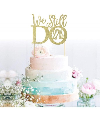 Glitter Gold 27th Anniversary Cake Topper We Still Do 27th Fabulous 27 Finally 27th Vow Renewal Wedding Anniversary Cake Topp...