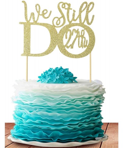 Glitter Gold 27th Anniversary Cake Topper We Still Do 27th Fabulous 27 Finally 27th Vow Renewal Wedding Anniversary Cake Topp...