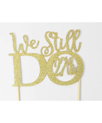 Glitter Gold 27th Anniversary Cake Topper We Still Do 27th Fabulous 27 Finally 27th Vow Renewal Wedding Anniversary Cake Topp...