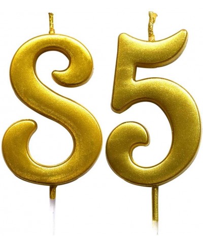 Gold 85th Birthday Numeral Candle- Number 85 Cake Topper Candles Party Decoration for Women or Men - CX18U22GTNO $6.08 Cake D...