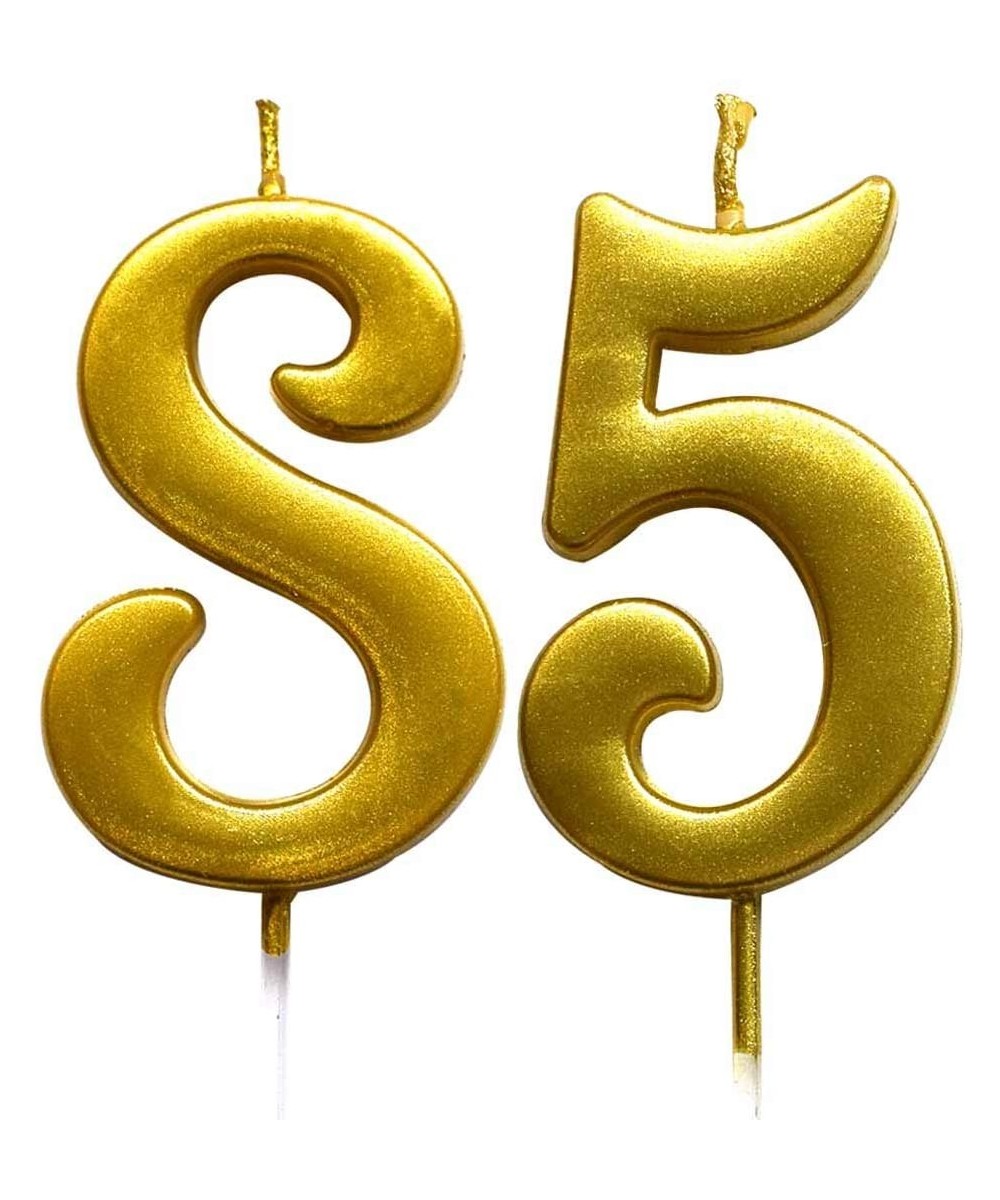 Gold 85th Birthday Numeral Candle- Number 85 Cake Topper Candles Party Decoration for Women or Men - CX18U22GTNO $6.08 Cake D...