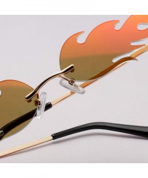 Flame Shaped Sunglasses Fire Shaped Glasses Eyeglasses Eyewear Party Supplies Photo Props Cosplay Dress Up Costume Red - CO19...
