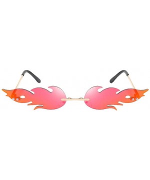 Flame Shaped Sunglasses Fire Shaped Glasses Eyeglasses Eyewear Party Supplies Photo Props Cosplay Dress Up Costume Red - CO19...