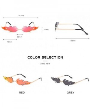 Flame Shaped Sunglasses Fire Shaped Glasses Eyeglasses Eyewear Party Supplies Photo Props Cosplay Dress Up Costume Red - CO19...