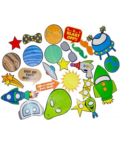 Space Photo Props (32 Pieces) for Photo Booths- Kids Birthdays- School Parties- Science Fairs and More! Our Space Photo Booth...