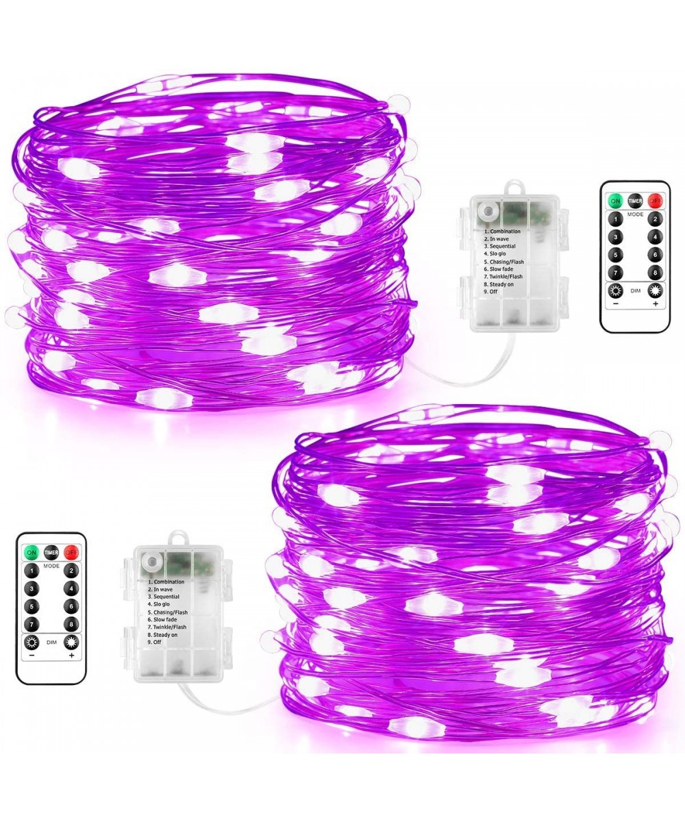 2 Pack Fairy String Lights Battery Operated 20 FT 60 LEDs Christmas Lights Waterproof Twinkle Lights with Remote 8 Modes Fire...