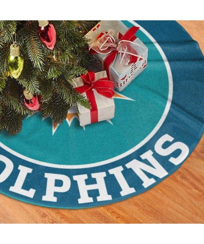 Miami Football Teams Fans Christmas Tree Skirt Mat Xmas Tree Skirt Holiday Party Decoration - Dolphins - CS19KHGQLYH $15.18 T...