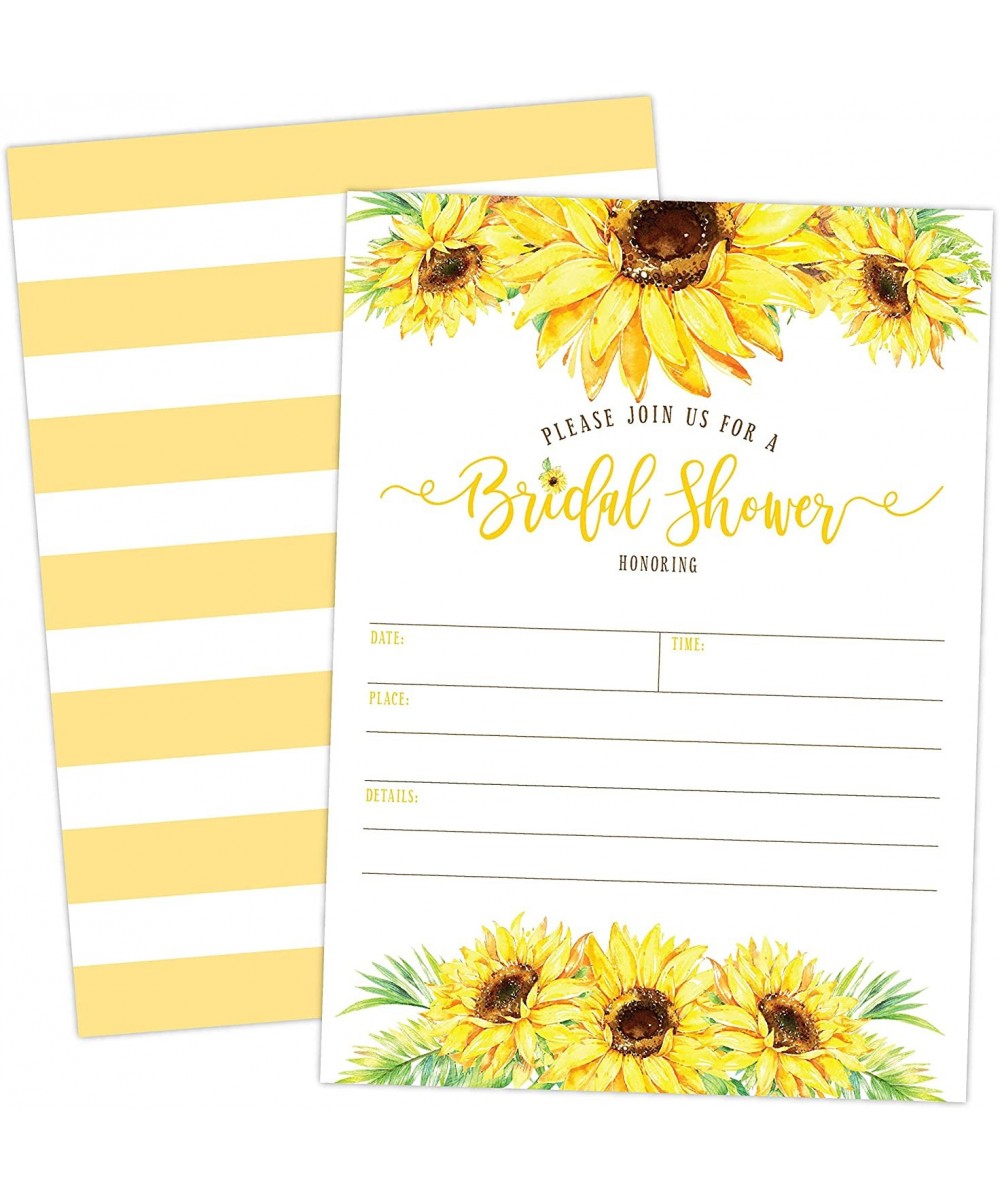 Sunflower Bridal Shower Invitations- 20 Invites and Envelopes - CL195LS779S $11.65 Invitations