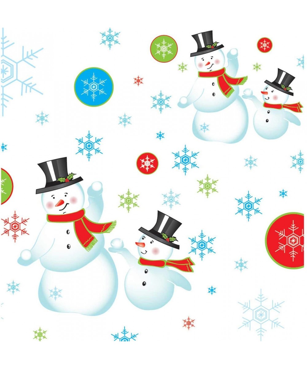 Heavy Duty Printed Plastic Table Cover Available in 44 Colors- 54" x 108"- Snowman - Snowman - C111B0ARZ3P $5.75 Tablecovers