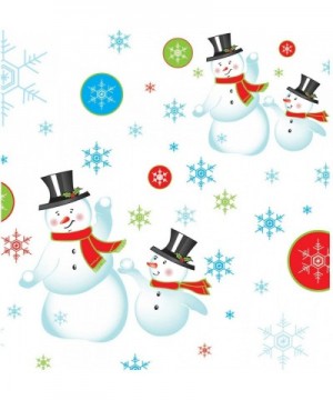 Heavy Duty Printed Plastic Table Cover Available in 44 Colors- 54" x 108"- Snowman - Snowman - C111B0ARZ3P $5.75 Tablecovers