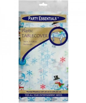 Heavy Duty Printed Plastic Table Cover Available in 44 Colors- 54" x 108"- Snowman - Snowman - C111B0ARZ3P $5.75 Tablecovers