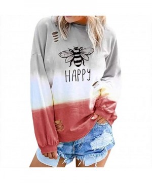 Oversized Shirts for Women-Womens Pullover Sweatshirts Casual Crew Neck Long Sleeve Color Block Hoodies Tops - Red - CK18XOQZ...