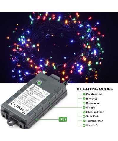 LED Christmas String Lights - Outdoor Indoor 132FT 300 LEDs Fairy String Lights Battery Operated Decoration Twinkle Lights wi...