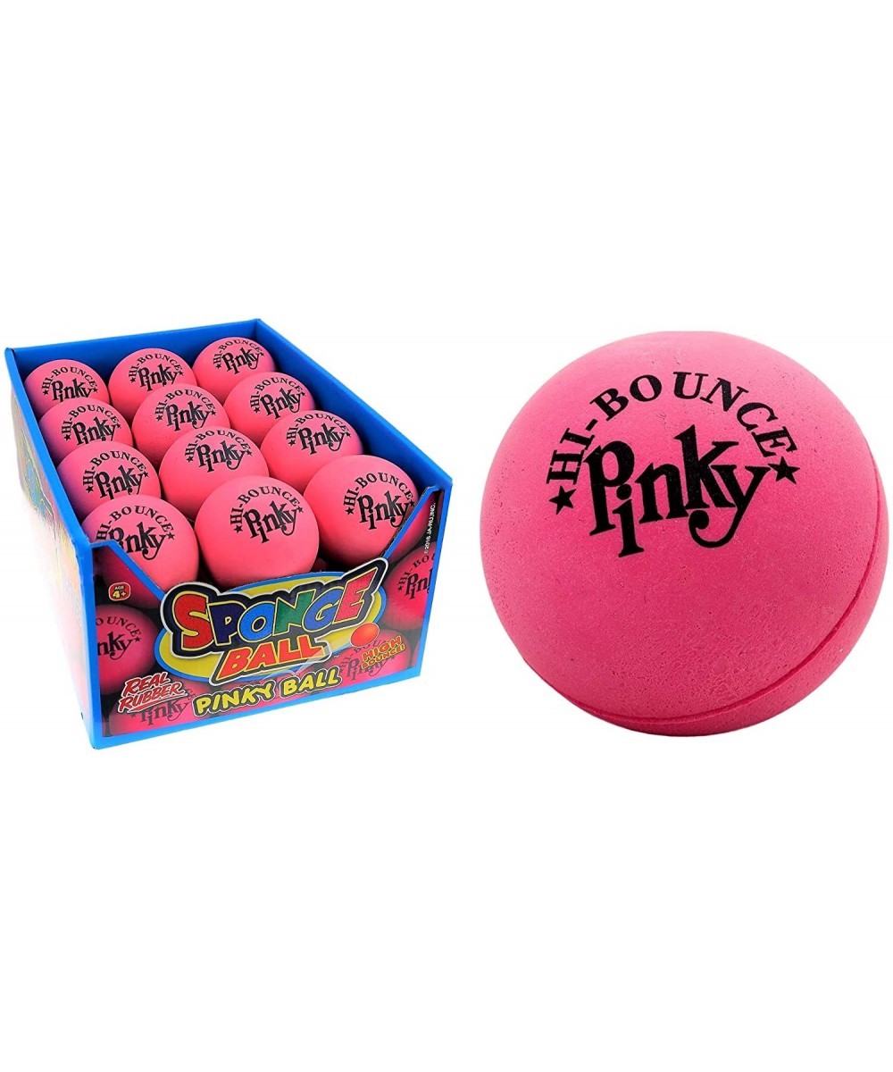 Pinky Ball The Original Bouncy Balls (24 Pack Bulk in Display Box) Hi Bounce Rubber Pink Ball for Kids and Adults. Massage Ba...