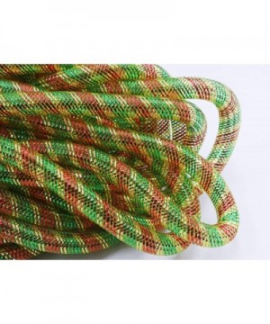 One Roll 20 Yards Solid Mesh Tube Deco Flex Christmas Garland for Wreaths Cyberlox CRIN Crafts 16mm 5/8-Inch (Red/Green) - Re...