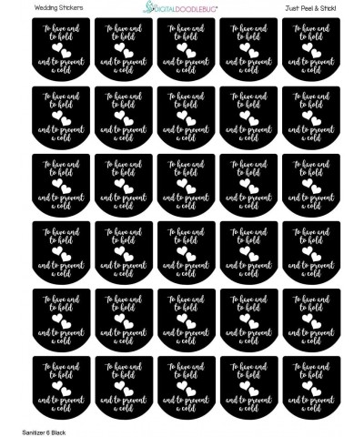 Hand Sanitizer Labels Thank You Wedding Stickers Set of 90 (Black) - Black - C318WD0E9RH $6.57 Favors