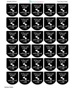 Hand Sanitizer Labels Thank You Wedding Stickers Set of 90 (Black) - Black - C318WD0E9RH $6.57 Favors