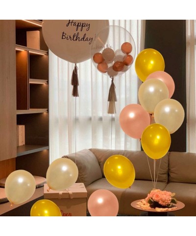 100 Count 320 Grams Thickened Champaign Gold Balloons for Baby- Birthday- Wedding- Church- 12 Inches - CC18I87IM8G $8.96 Ball...