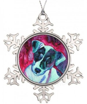 Unique Holiday Decor Jack Russell Terrier Pup Holiday Ornament Gift for Christmas Halloween Birthday and So-Metal Snowflake S...