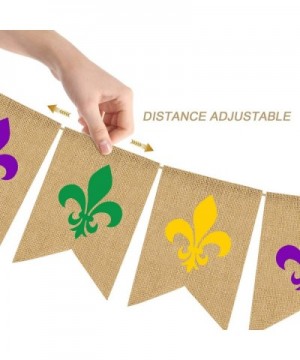 Jute Burlap Mardi Gras Banner March New Orleans Party Mantel Fireplace Garland Decoration Supply - C1193TLI0LA $7.04 Banners ...