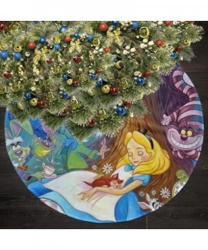 Personalized Custom Christmas Tree Skirt Alice in Wonderland Christmas Tree Skirt Holiday Decorations 36in - CG19HYY2WRL $25....