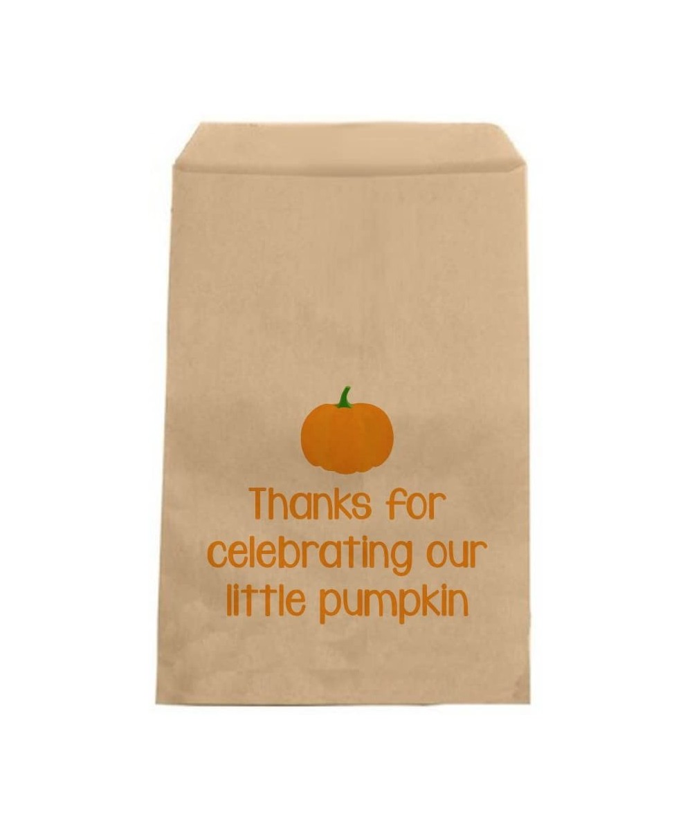 Little Pumpkin Favor Bags - Candy Bags - Baby Shower Favors (20 Pack) - CC187DWUURK $15.43 Party Favors