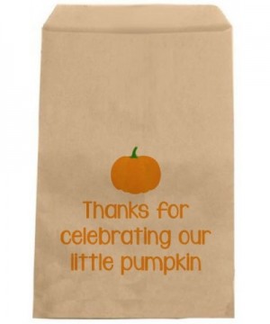 Little Pumpkin Favor Bags - Candy Bags - Baby Shower Favors (20 Pack) - CC187DWUURK $15.43 Party Favors