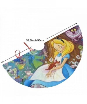 Personalized Custom Christmas Tree Skirt Alice in Wonderland Christmas Tree Skirt Holiday Decorations 36in - CG19HYY2WRL $25....