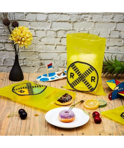 50 Pieces Railroad Treat Bags Train Treat Bags Plastic Candy Bags Party Favor Bags for Train or Railroad Themed Party Supplie...