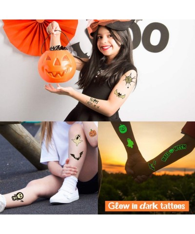 Halloween Temporary Tattoos for Kids-190PCS Halloween Decorations Assorted Temp Tattoos Glow in the Dark Halloween Tattoos St...