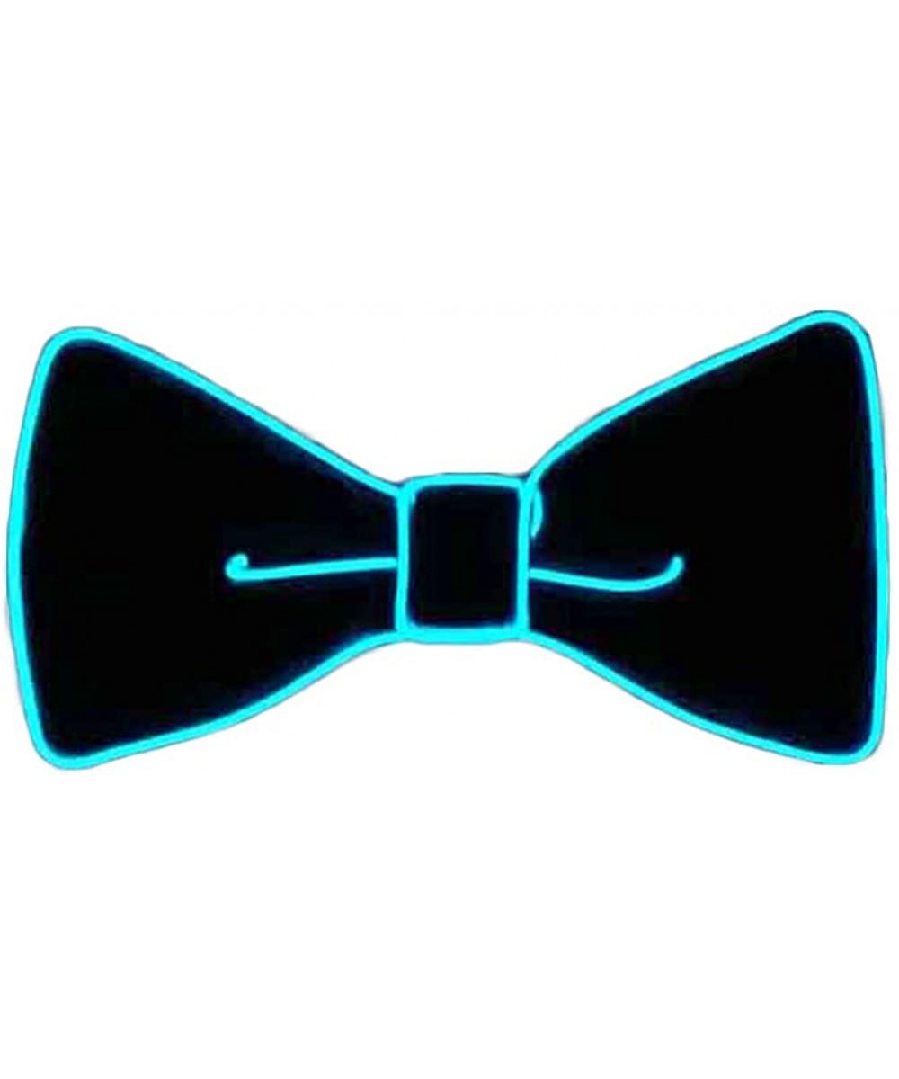 Luminous Light Up Bow Tie for Christmas Halloween New Years Novelty Rave Party Concerts Weddings Club Bar Dancing - Blue - C4...