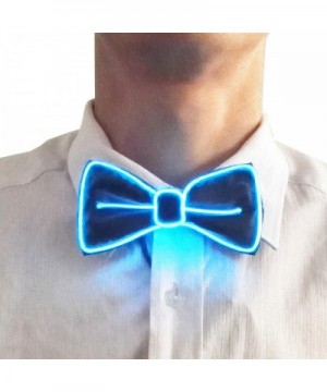 Luminous Light Up Bow Tie for Christmas Halloween New Years Novelty Rave Party Concerts Weddings Club Bar Dancing - Blue - C4...