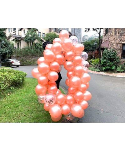 Rose Gold Balloons & Rose Gold Confetti Balloons 62 Pack - 12 inch Premium Latex Balloons & 64ft Ribbon - Rose Gold Party Dec...