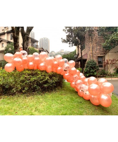 Rose Gold Balloons & Rose Gold Confetti Balloons 62 Pack - 12 inch Premium Latex Balloons & 64ft Ribbon - Rose Gold Party Dec...