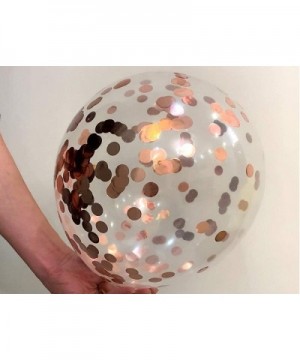 Rose Gold Balloons & Rose Gold Confetti Balloons 62 Pack - 12 inch Premium Latex Balloons & 64ft Ribbon - Rose Gold Party Dec...