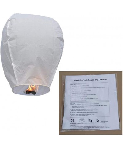 Chinese Sky Lanterns- 10 Pack White Flying Paper Sky Lanterns Wish Chinese Lanterns Easy to Use- Paper Lantern Biodegradable ...