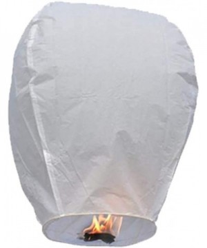 Chinese Sky Lanterns- 10 Pack White Flying Paper Sky Lanterns Wish Chinese Lanterns Easy to Use- Paper Lantern Biodegradable ...