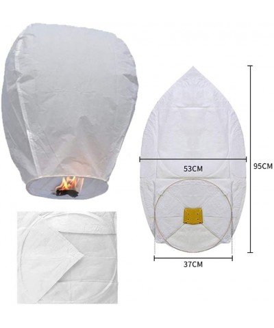 Chinese Sky Lanterns- 10 Pack White Flying Paper Sky Lanterns Wish Chinese Lanterns Easy to Use- Paper Lantern Biodegradable ...