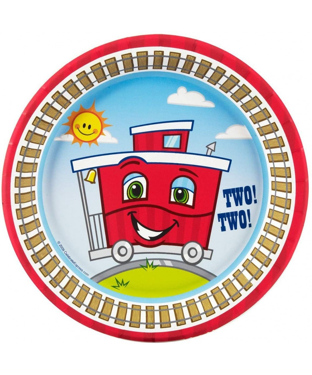 2nd Birthday Train Party Supplies - Dessert Plates (8) - CK12N19COP1 $6.38 Party Tableware