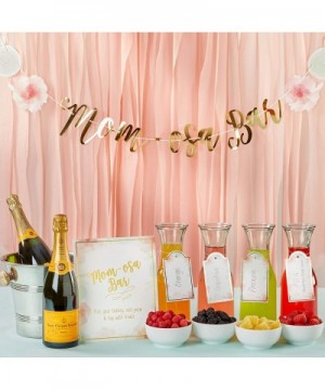 Mom-osa Bar 10-Piece Floral Party Kit- One Size- Gold - C31954EWND3 $16.33 Favors