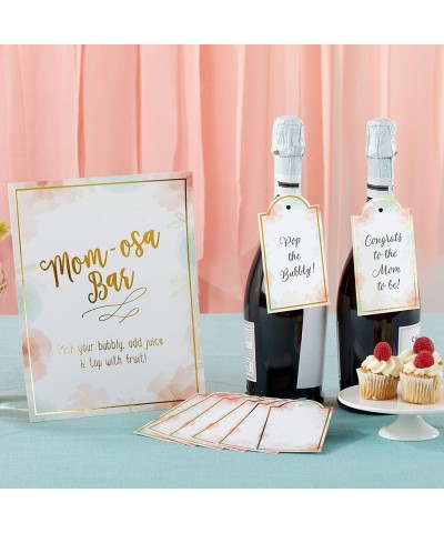 Mom-osa Bar 10-Piece Floral Party Kit- One Size- Gold - C31954EWND3 $16.33 Favors